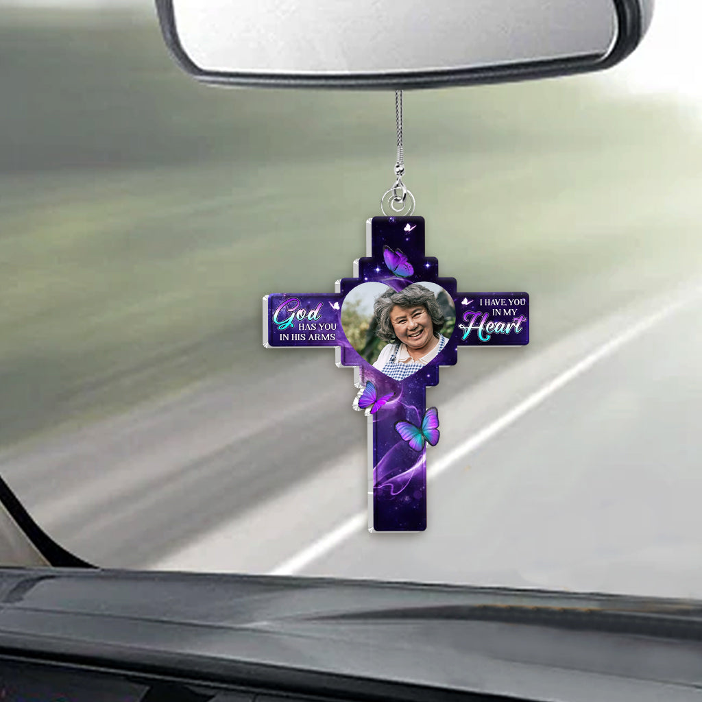 In Our Hearts Always - Personalized Memorial Car Ornament