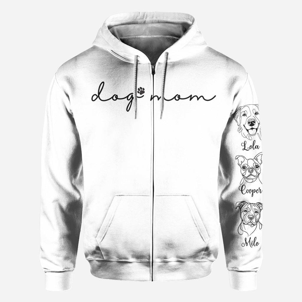 Maman de chien - T-shirt personnalisé intégral pour chien