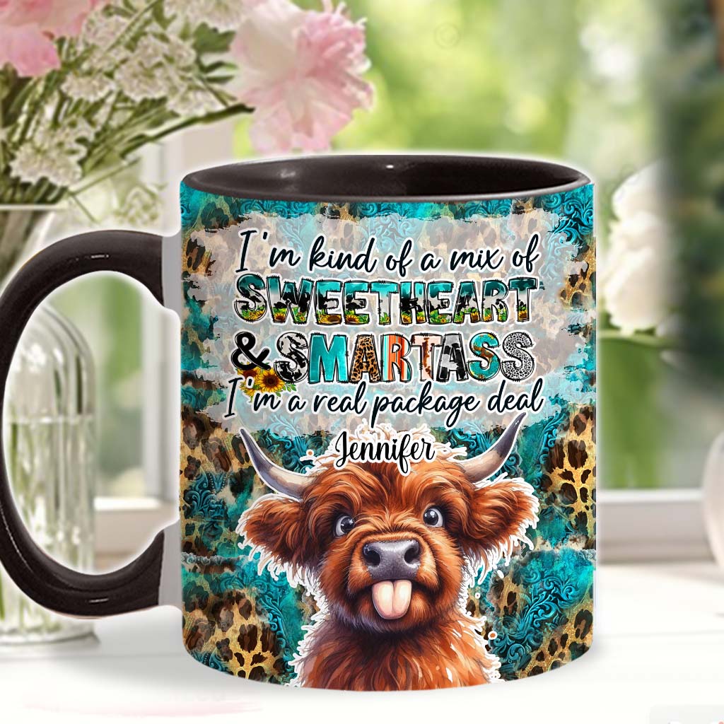 Mug personnalisé « Vache des Highlands impertinente »