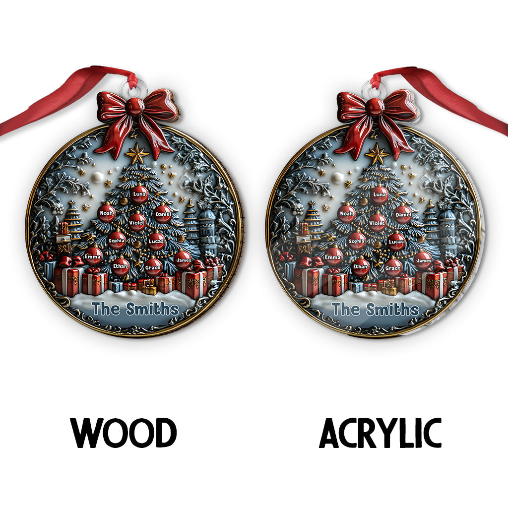 Merry Christmas - Personalized Family Custom Shaped Ornament