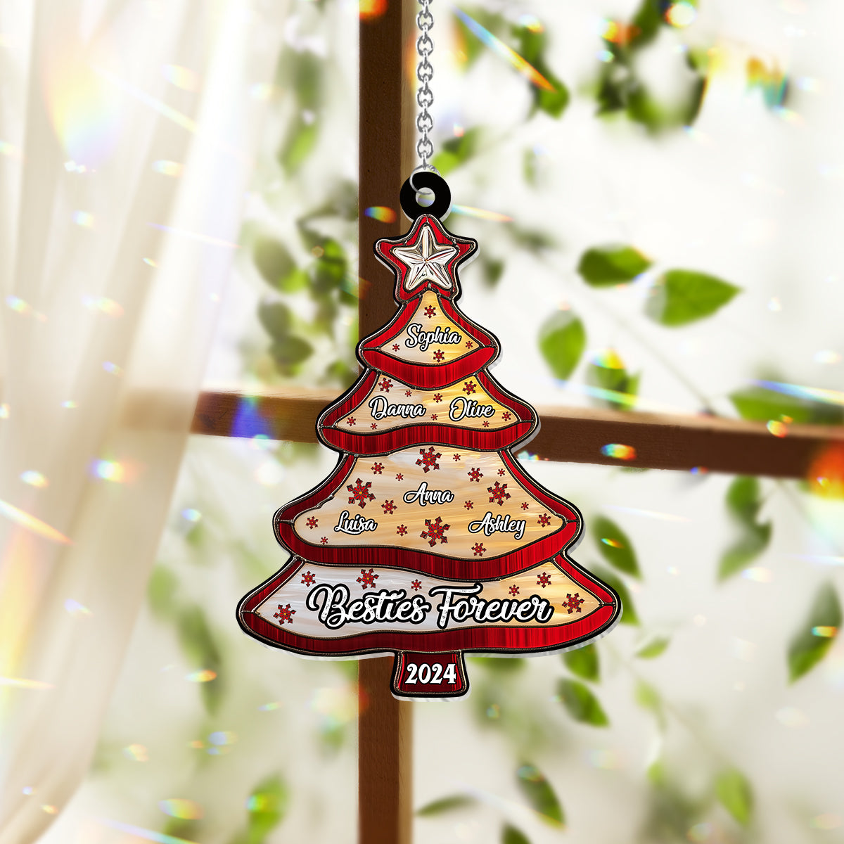 Meilleures amies pour toujours - Attrape-soleil personnalisé à suspendre à la fenêtre 