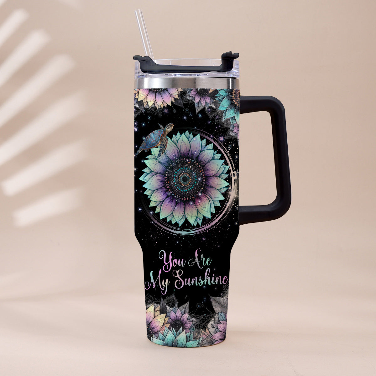 Tu es mon rayon de soleil - Gobelet personnalisé tortue avec anse