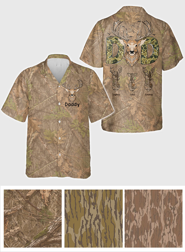 Chemise hawaïenne de chasse personnalisée pour papa chasseur
