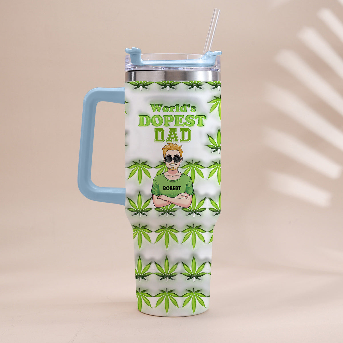 Le papa le plus cool du monde - Gobelet isotherme personnalisé avec anse