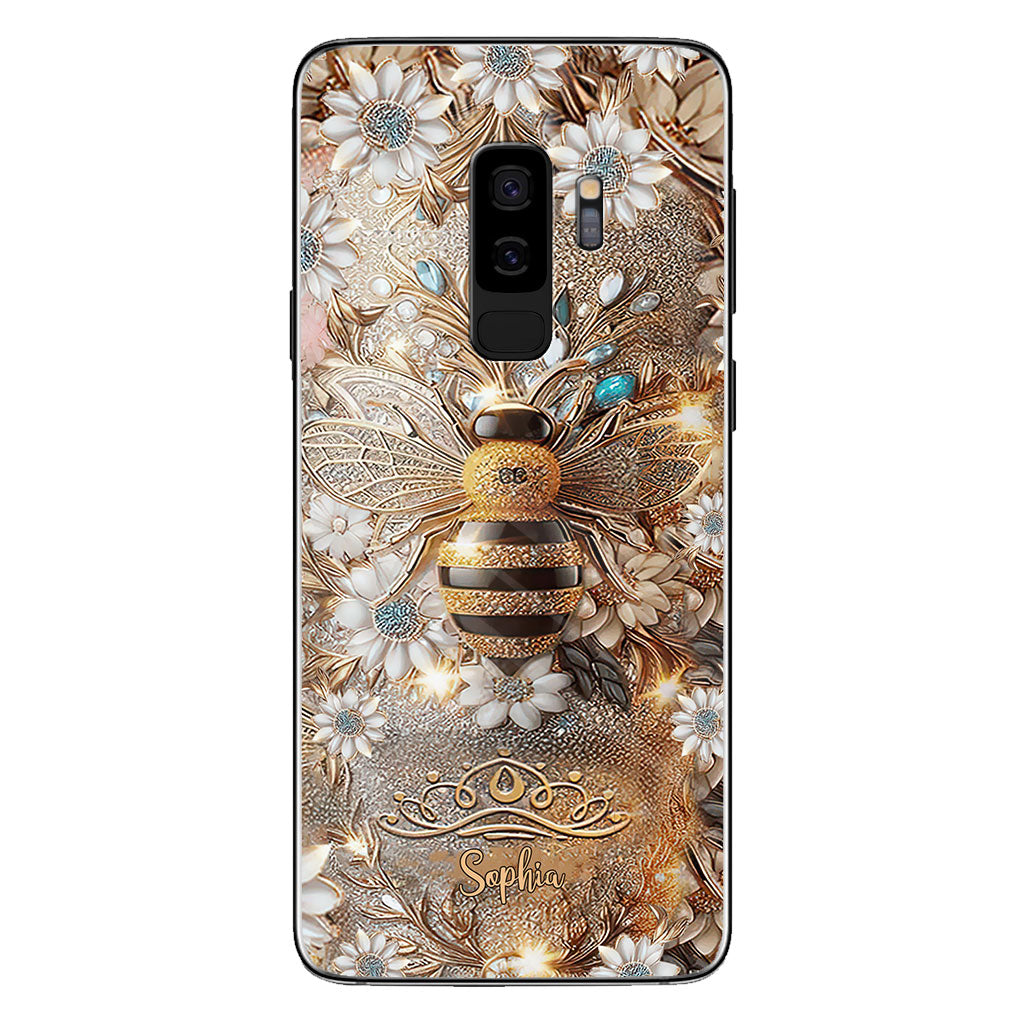 Coque de téléphone transparente personnalisée Queen Bee - Abeille