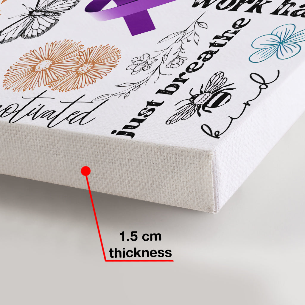 Respire simplement, incroyablement fort - Toile et affiche personnalisées de sensibilisation à la santé mentale