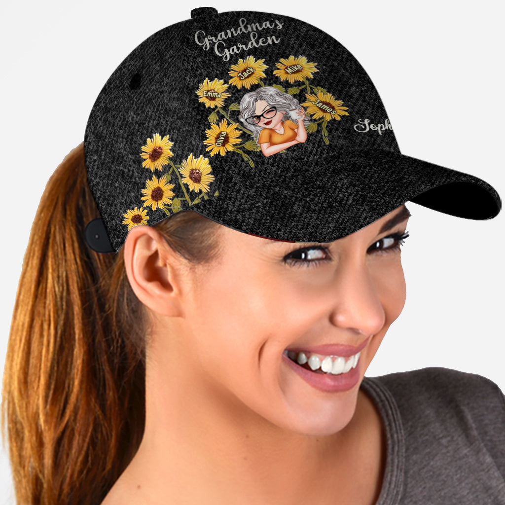 Fleurs sauvages du jardin de grand-mère - Casquette classique personnalisée pour grand-mère
