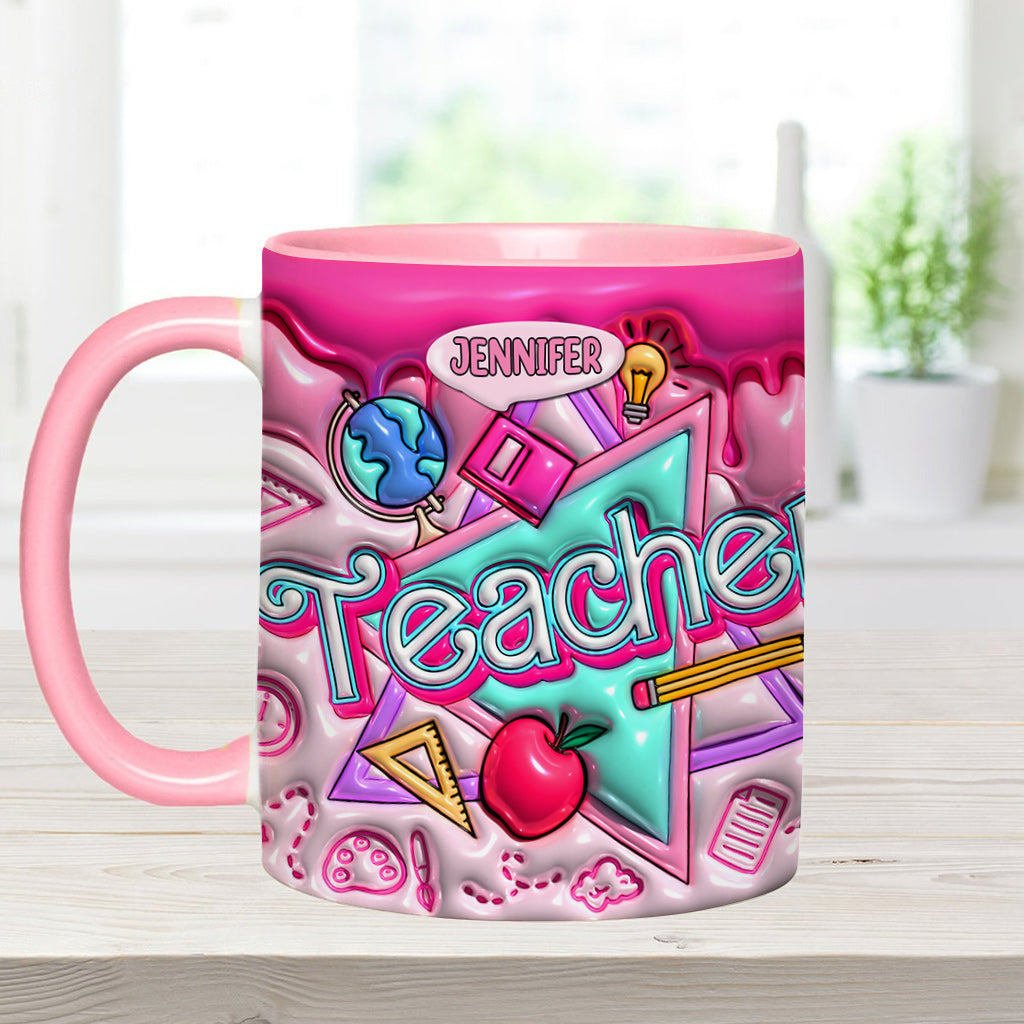 Mug rose gonflable personnalisé pour enseignant