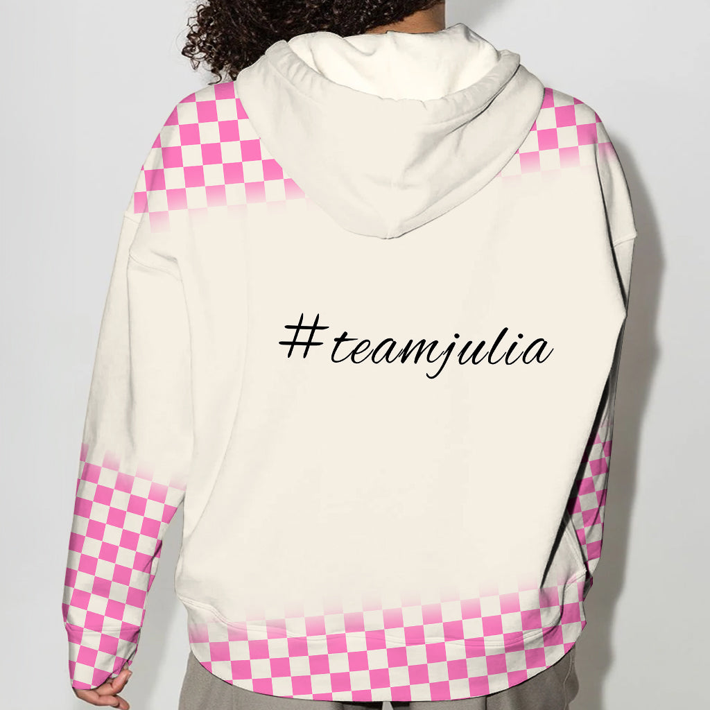 En octobre, on porte du rose - T-shirt personnalisé intégral pour la sensibilisation au cancer du sein