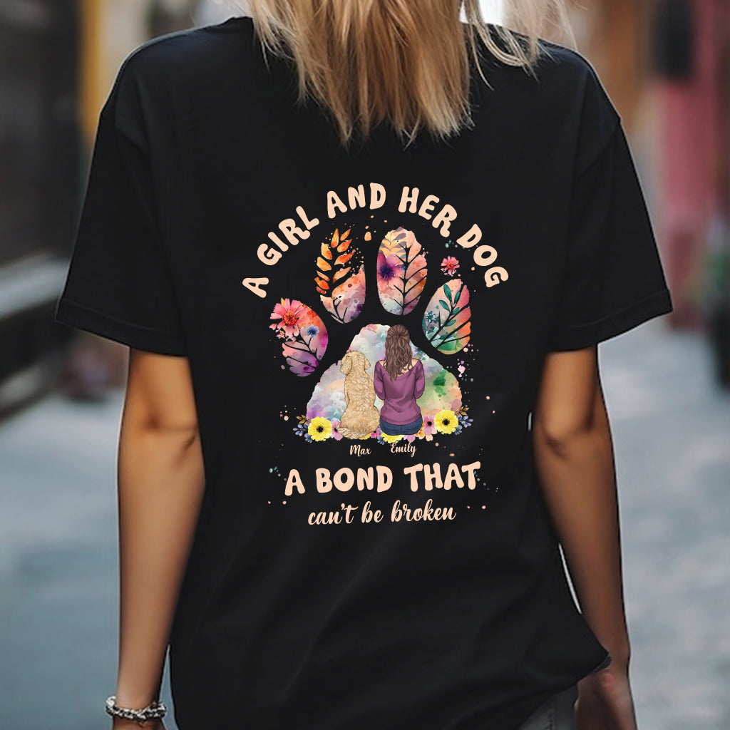 A Girl And Her Gog A Bond That Can't Be Broken - Personalized Dog T-shirt and Hoodie