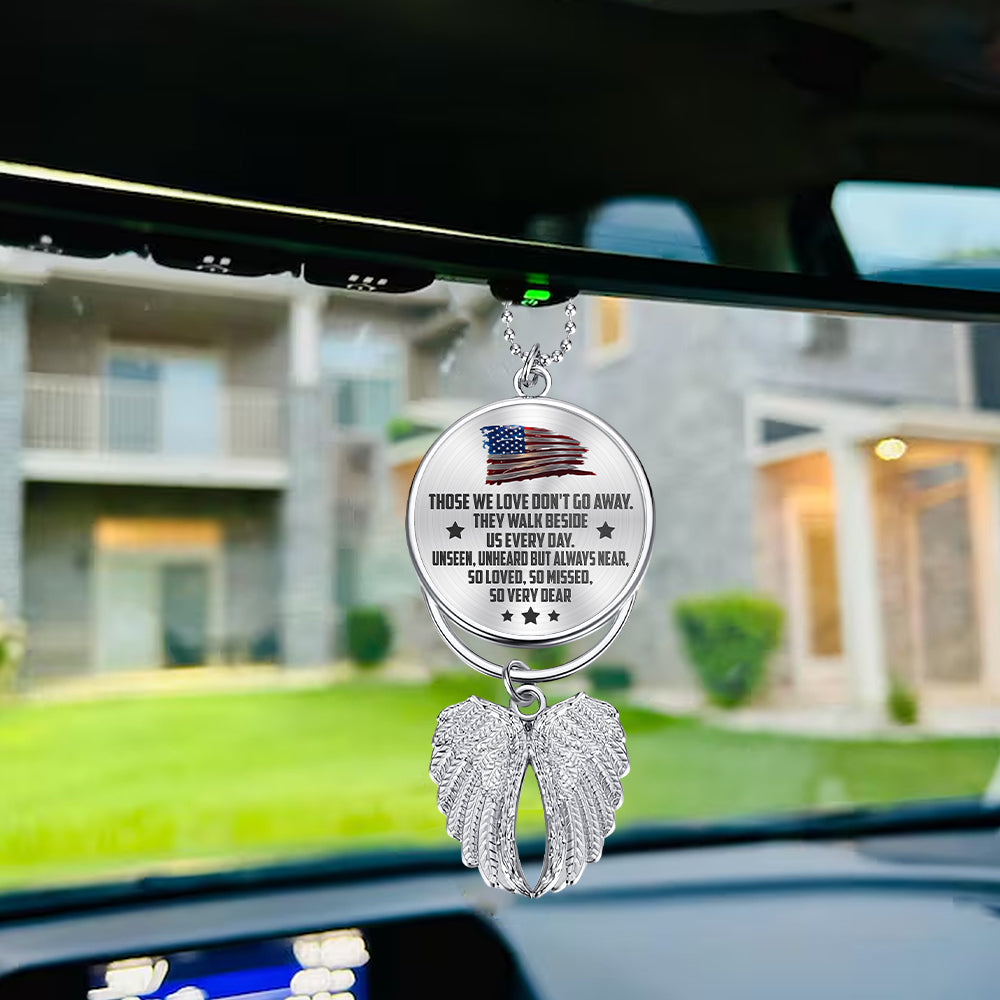 Those We Love Don't Go Away - Personalized Veteran Wings Ornament