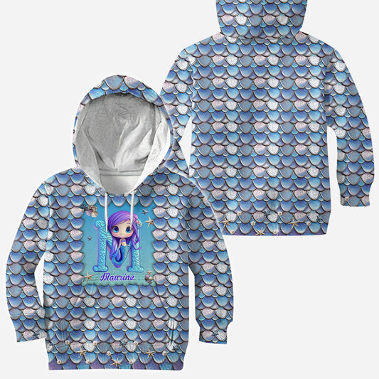 Belle sirène - T-shirt enfant personnalisé intégral