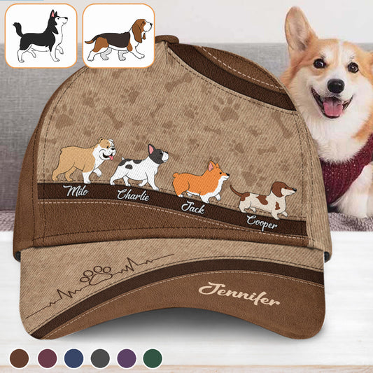 Casquette classique personnalisée pour chien « J'aime mes chiens »