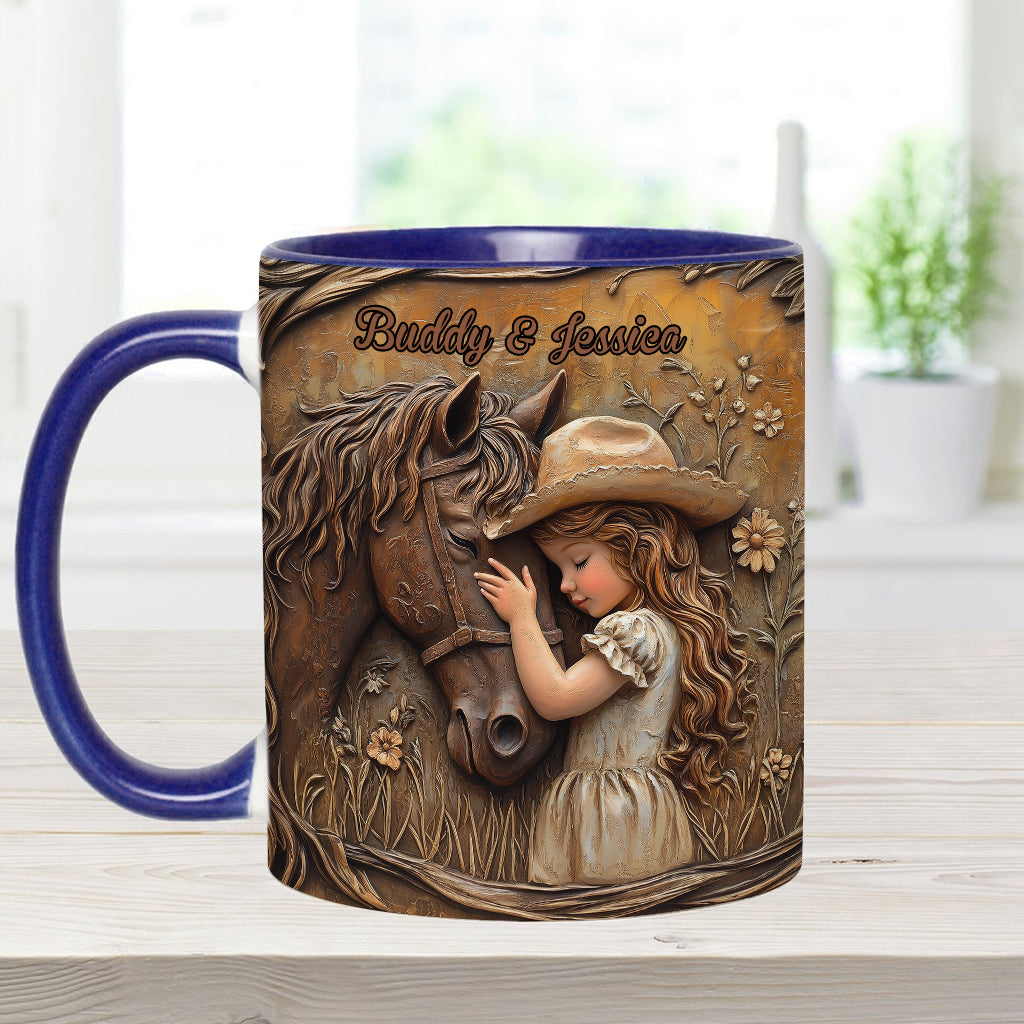 Mug personnalisé « Juste une fille qui aime les chevaux »
