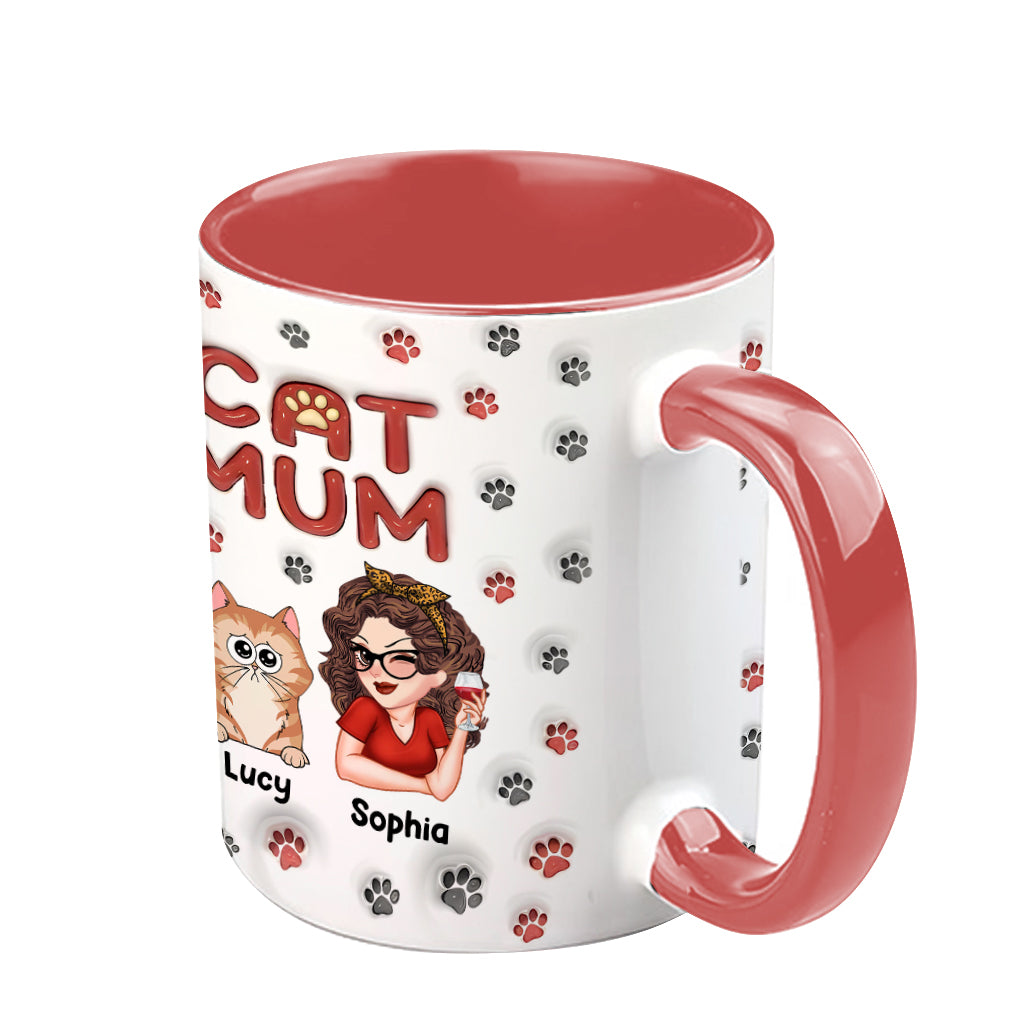 Mug personnalisé Fur Mama - Motif chat