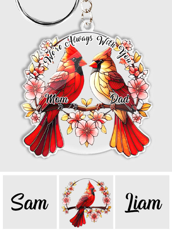 Nous sommes toujours avec vous - Porte-clés commémoratif personnalisé