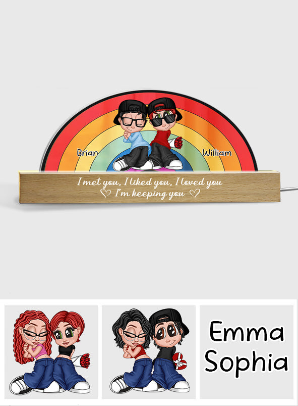 Je t'aime et je t'apprécie - Veilleuse LED personnalisée pour le soutien LGBT