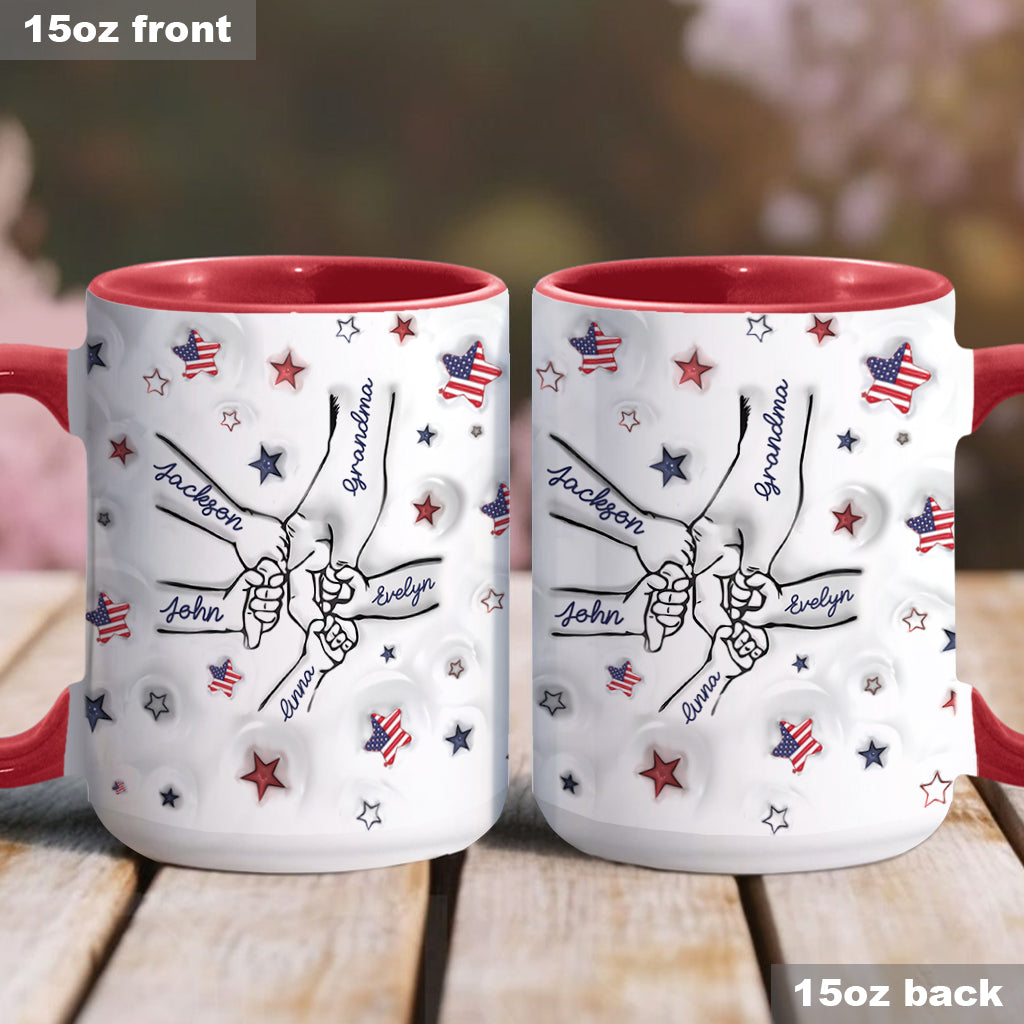 Mug personnalisé « Grand-mère fière, maman, tante »