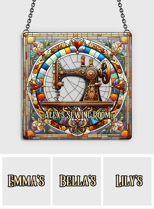 Ma salle de couture - Décoration attrape-soleil personnalisée à suspendre à la fenêtre 