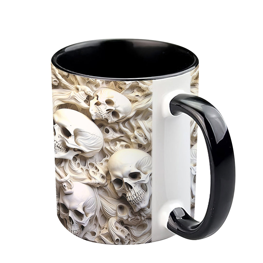 Mug personnalisé à motif crâne blanc
