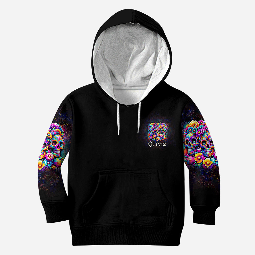 Cute Dolls La Catrina - Personalized Skull Hoodie and Leggings