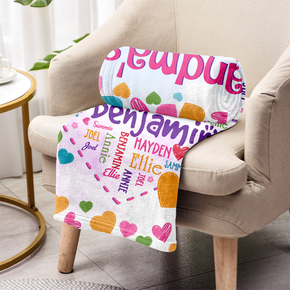 Couverture personnalisée « Le cœur de grand-mère »