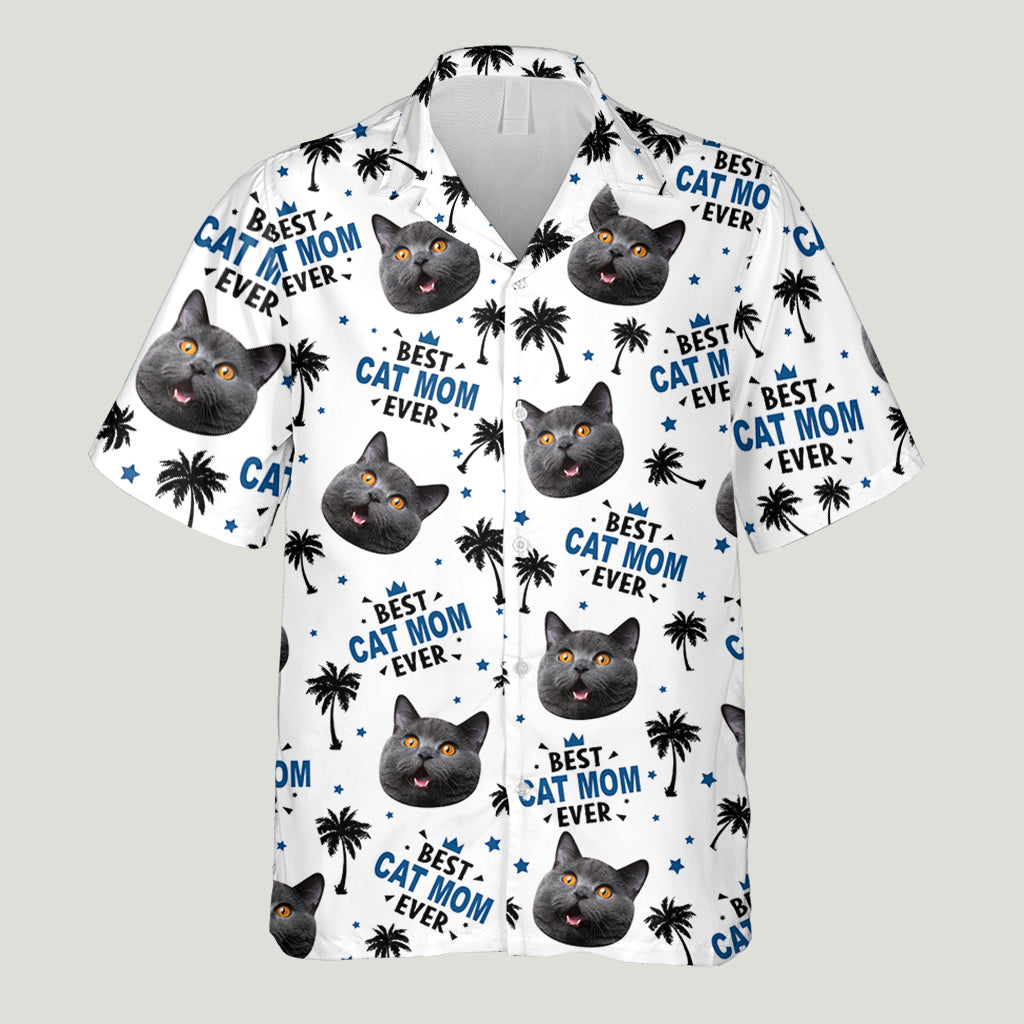 Meilleure maman et meilleur papa à fourrure du monde - Chemise hawaïenne personnalisée pour chat