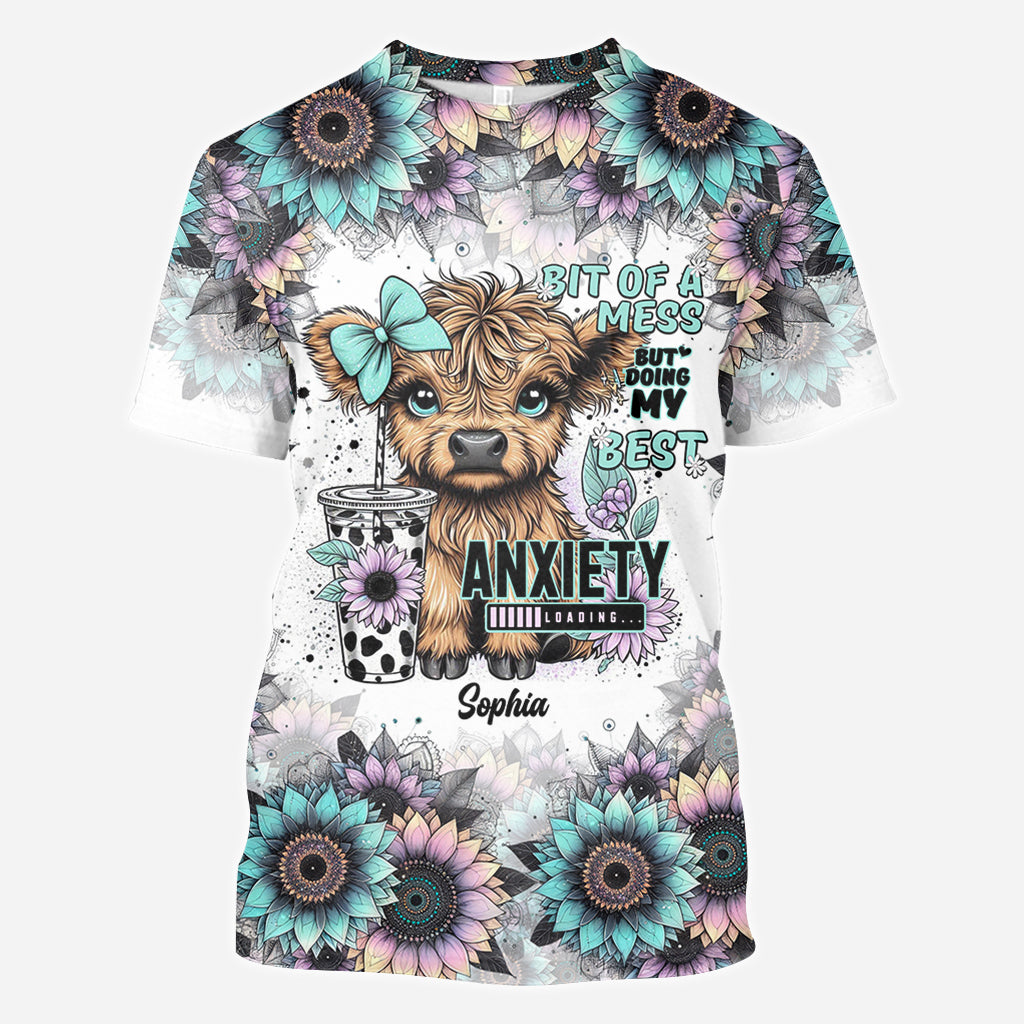 Bit Of A Mess But Doing My Best - Personalized All Over Shirt