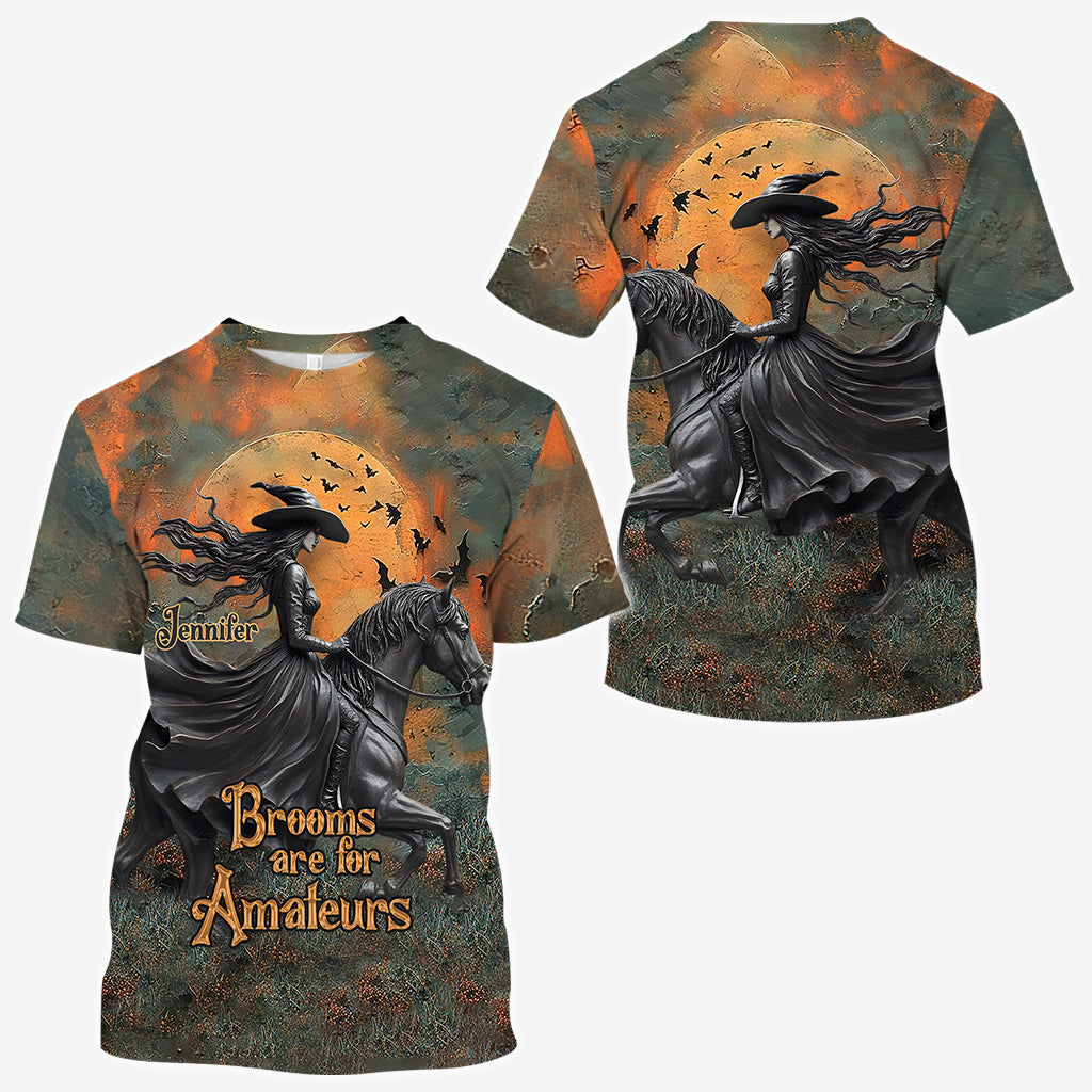 Les balais, c'est pour les amateurs - T-shirt personnalisé avec motif cheval