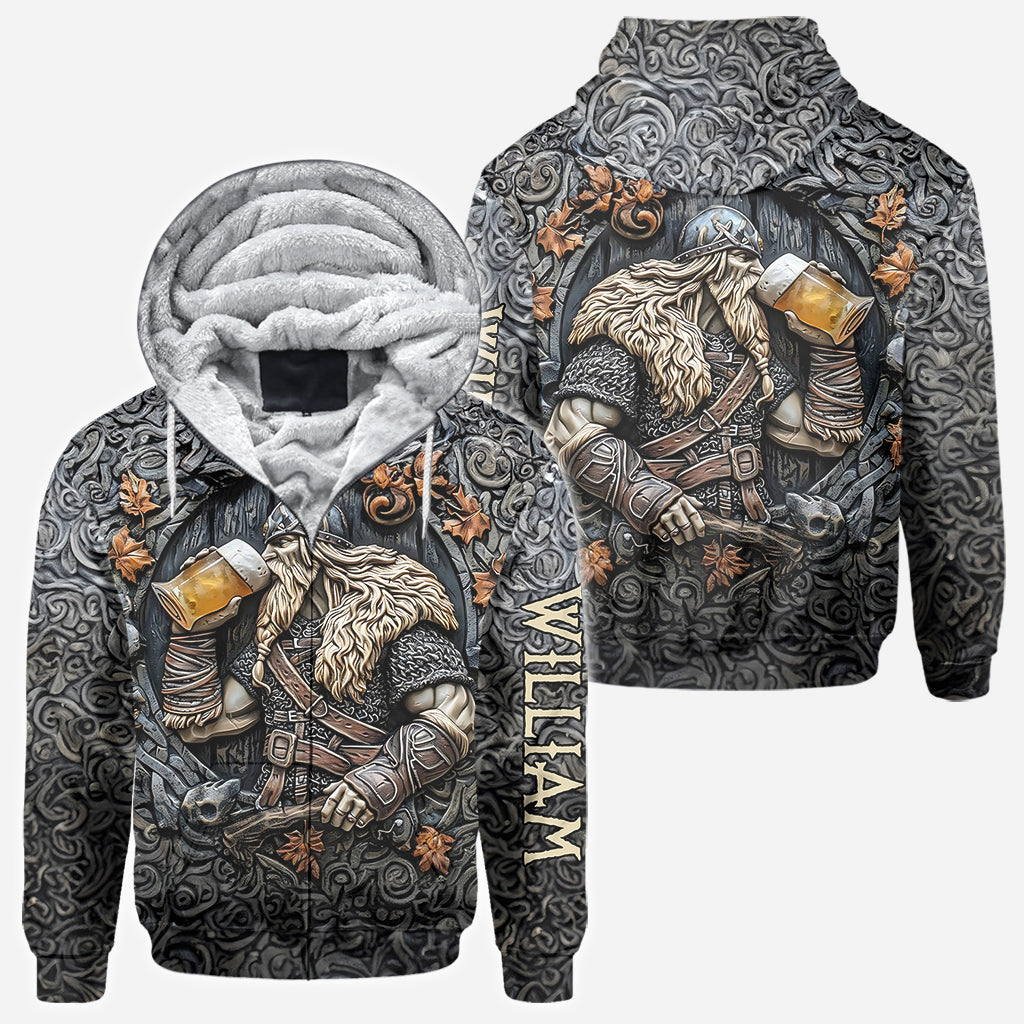 Légende du guerrier viking buveur - T-shirt viking personnalisé intégral