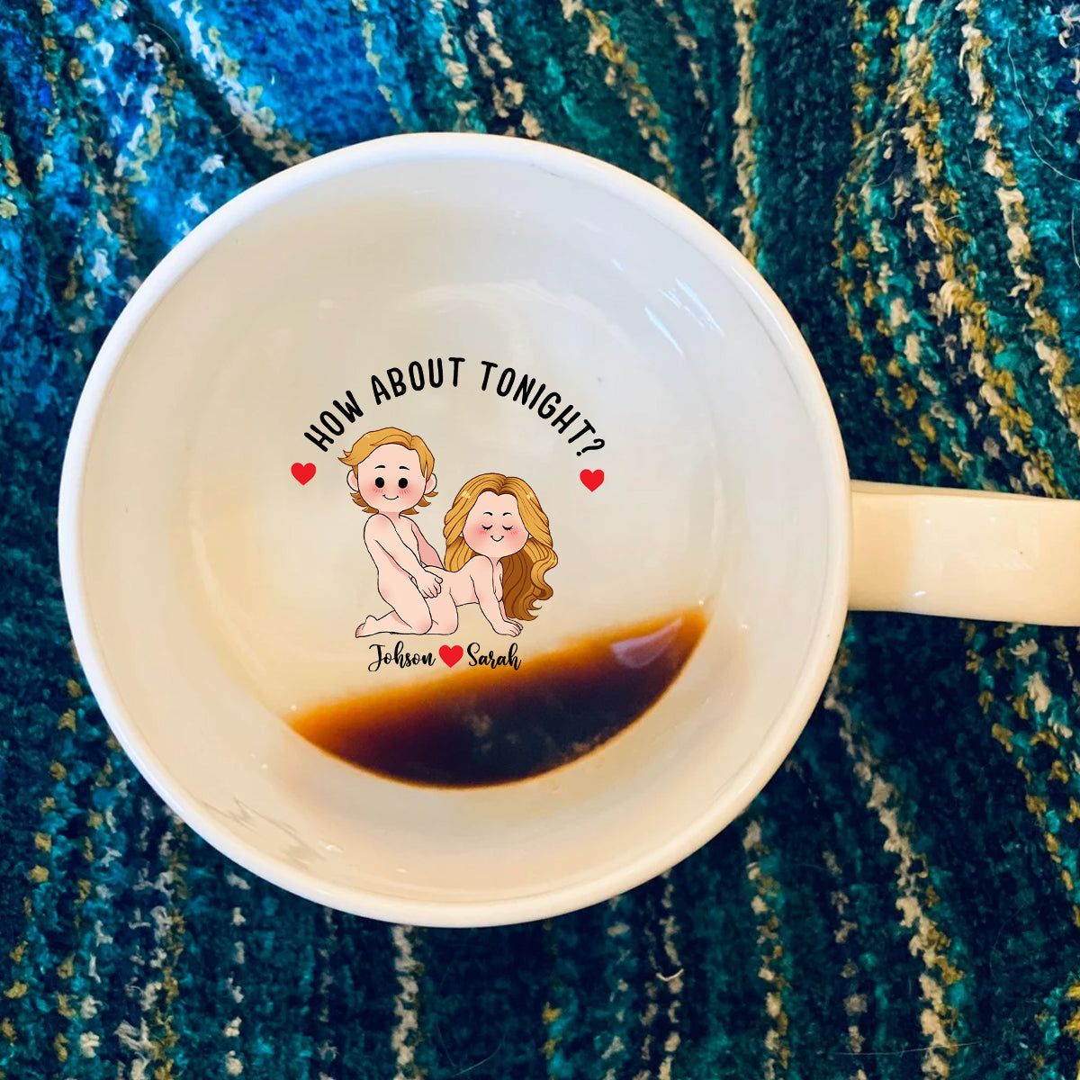 Et si on se voyait ce soir ? - Mug personnalisé pour couple avec message caché