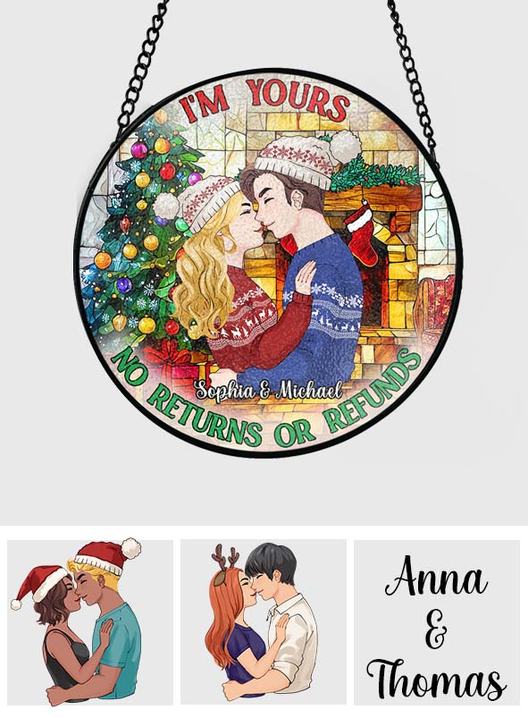 Ni retour ni remboursement - Attrape-soleil en vitrail personnalisé pour couple