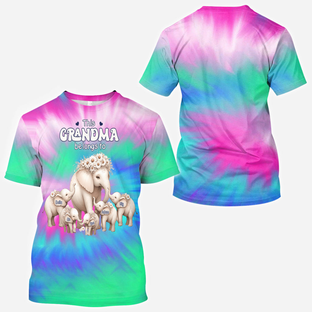 T-shirt personnalisé « Grand-mère appartient à Daisy Elephant »