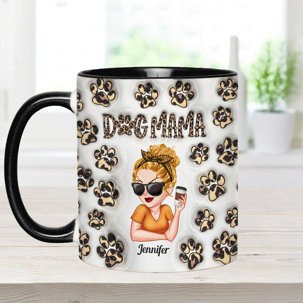 Mug personnalisé avec motif de bébé vache Highland style western et chien