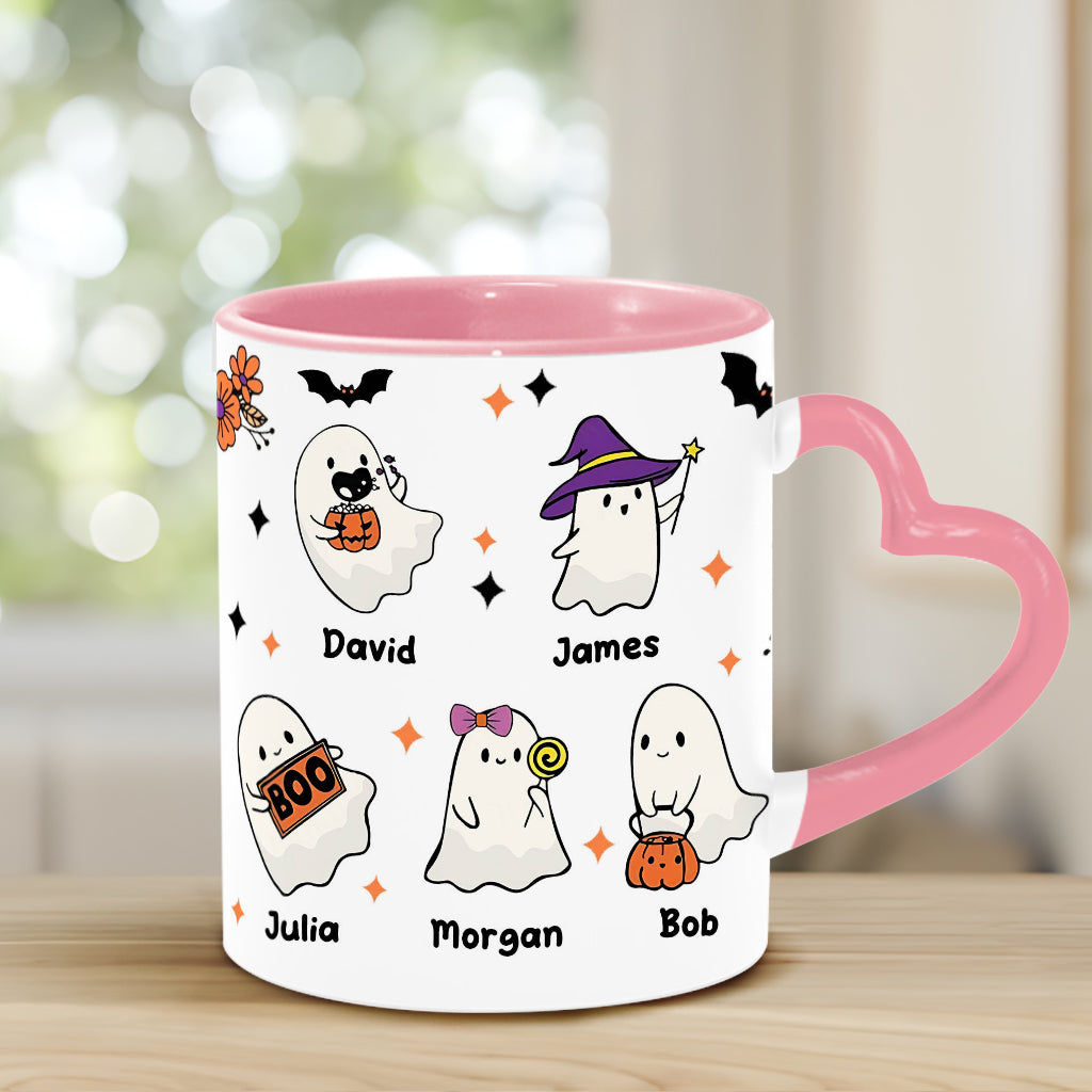 Nana's Boo Crew - Personalized Grandma Heart Handle Mug