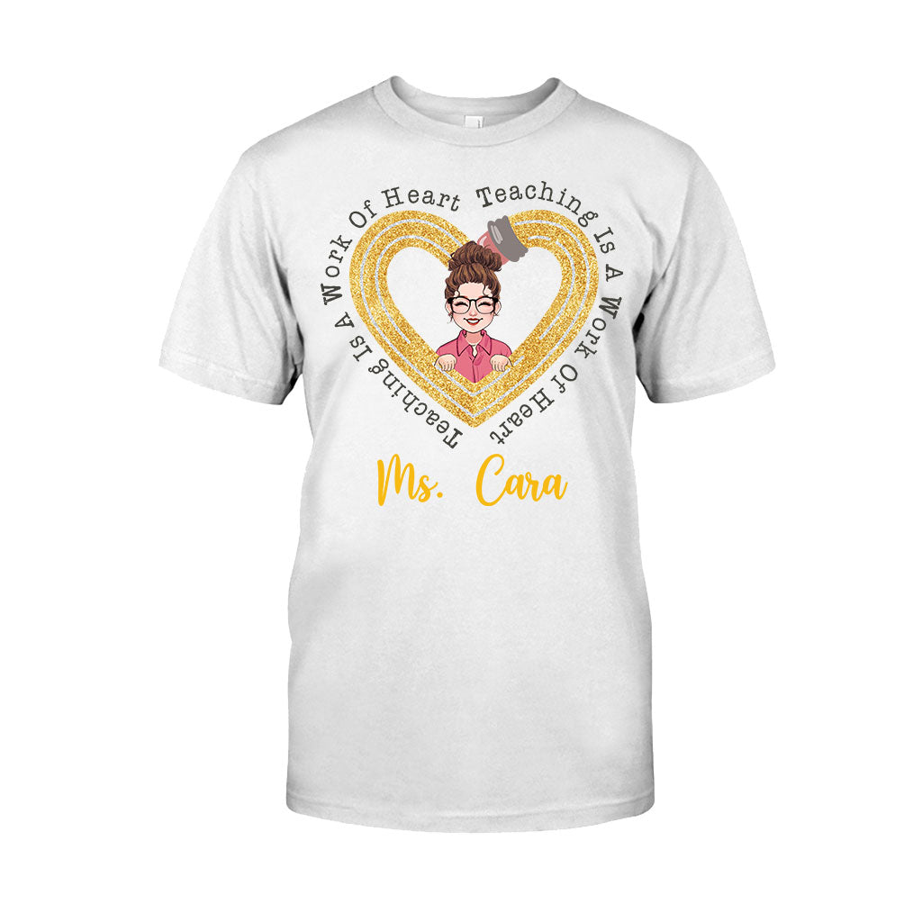 Enseigner, c'est un travail de cœur - T-shirt et sweat à capuche personnalisés pour enseignants