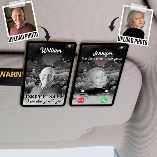 L'Appel du Ciel - Clip de pare-soleil de voiture personnalisé en forme de mémorial