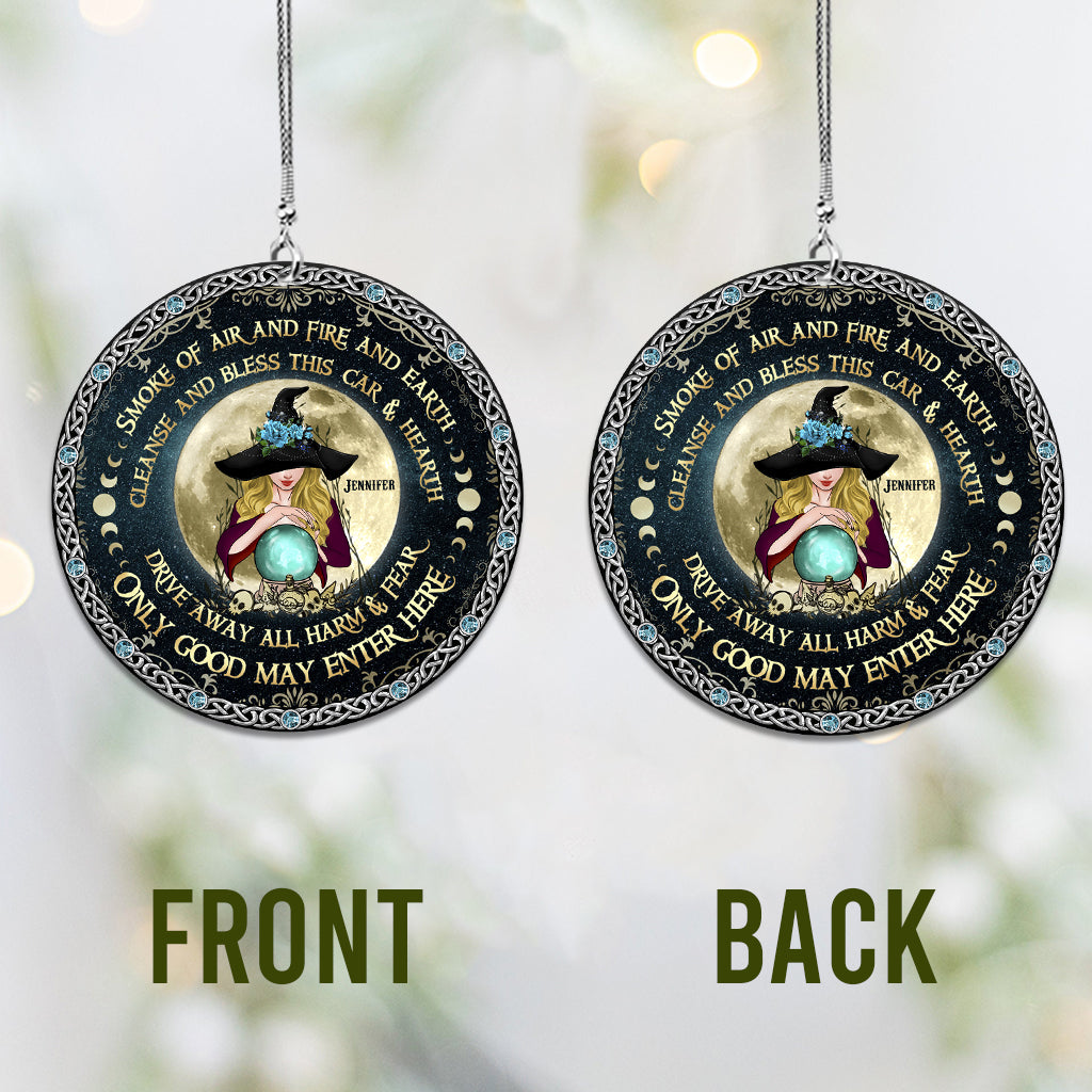 Fumée d'air, de feu et de terre - Ornement de voiture personnalisé de sorcière