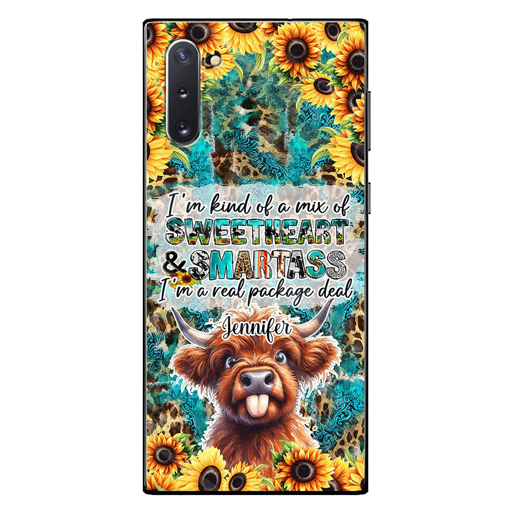 Sassy Highland Cow - Personalized Phone Case