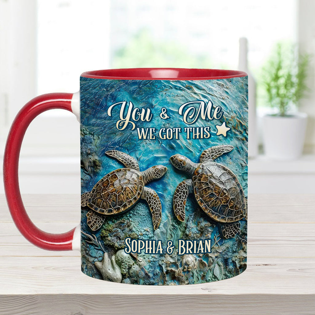 Toi, moi et la mer - Mug personnalisé pour couple