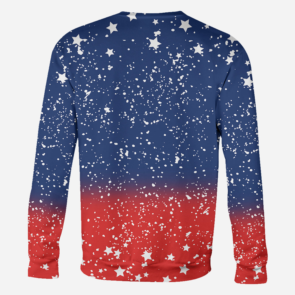 T-shirt personnalisé à motif cheval pour la fête de l'indépendance - T-shirt intégral à motif cheval