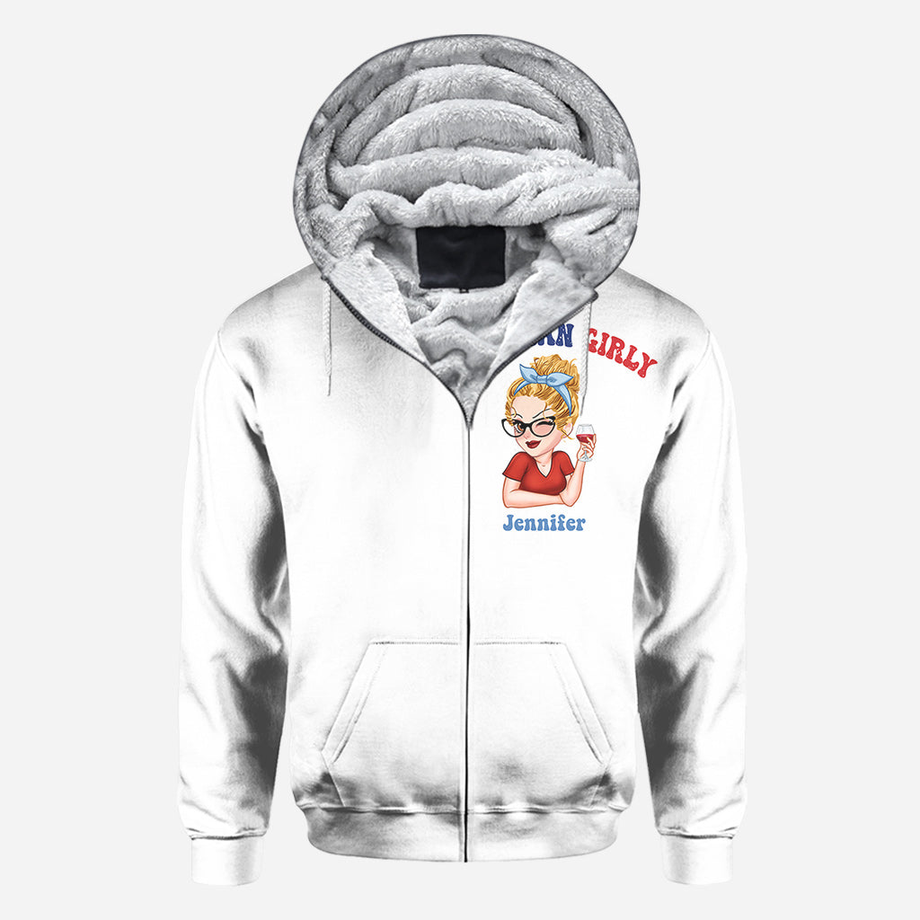 T-shirt personnalisé American Girly pour la fête nationale américaine (4 juillet).