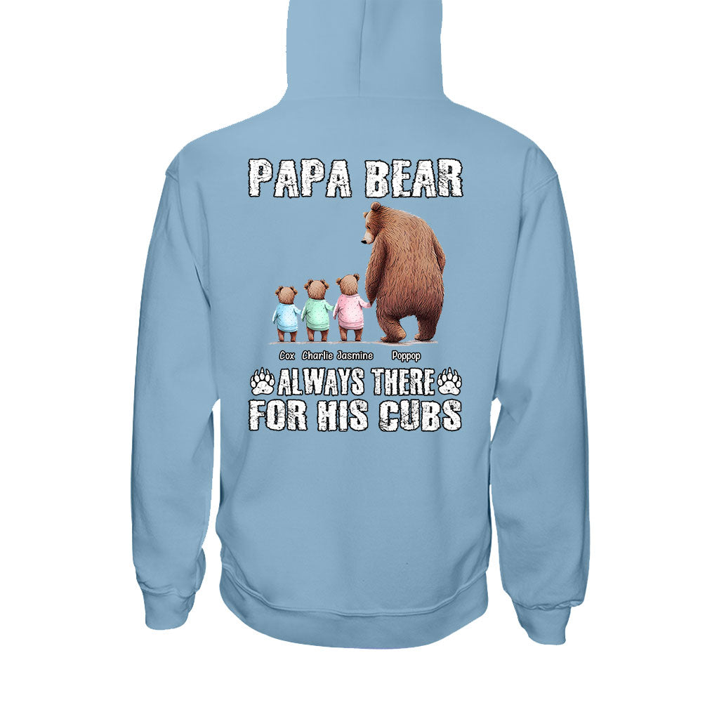 Papa Ours Toujours Présent pour Ses Petits - T-shirt et Sweat à capuche personnalisés pour papa