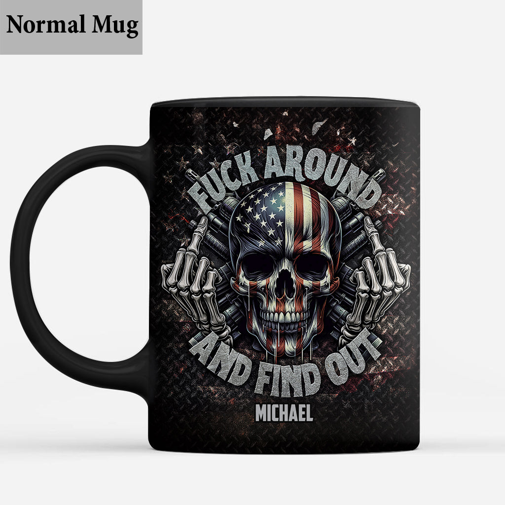 Mug personnalisé squelette drapeau américain - Tête de mort