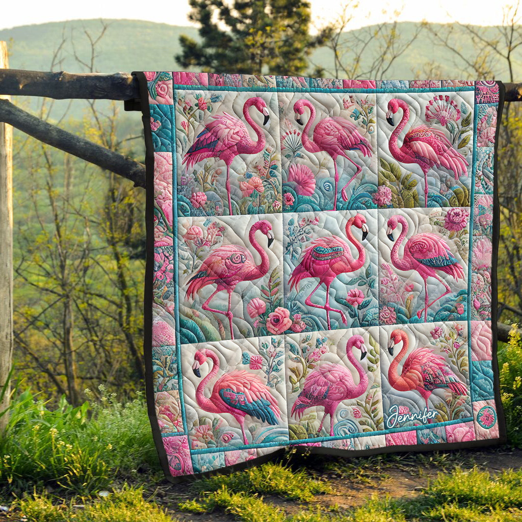 Magnifique flamant rose - Couverture personnalisée flamant rose