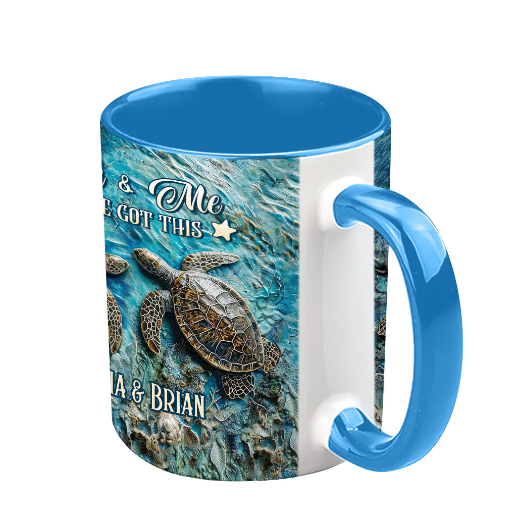 Toi, moi et la mer - Mug personnalisé pour couple