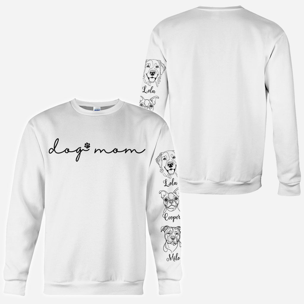 Maman de chien - T-shirt personnalisé intégral pour chien