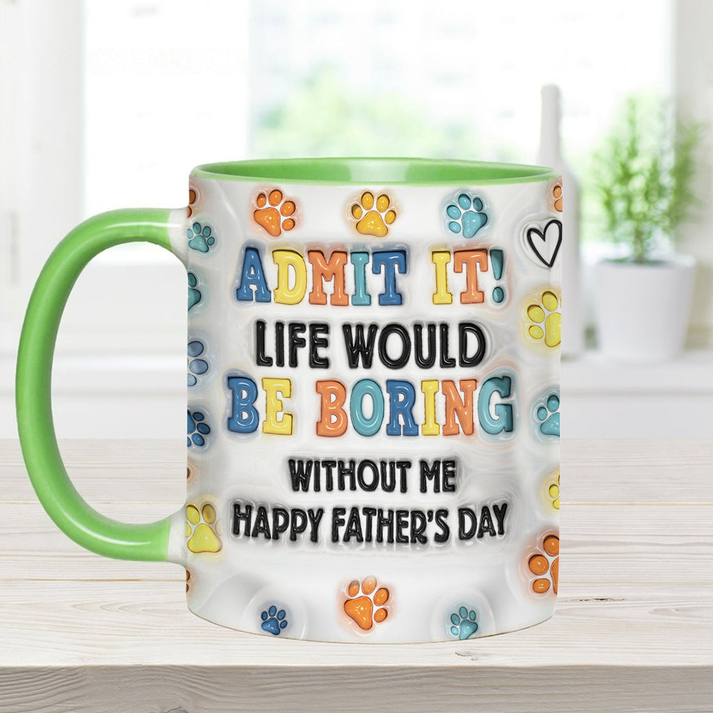 Bonne fête des pères ! Mug personnalisé avec motif chien