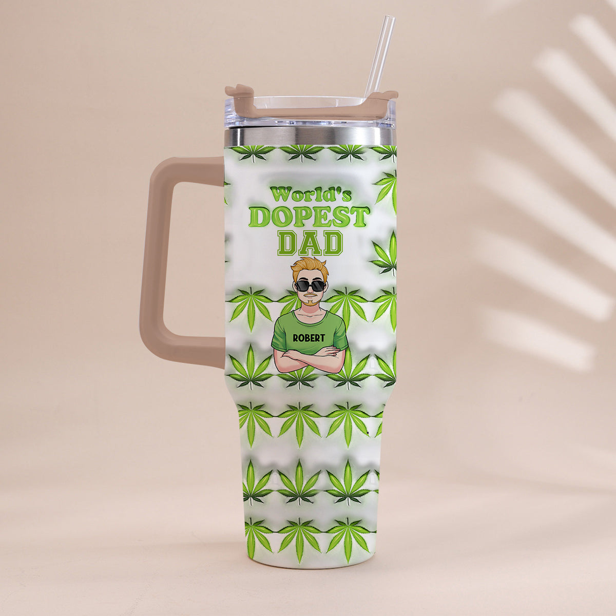 Le papa le plus cool du monde - Gobelet isotherme personnalisé avec anse