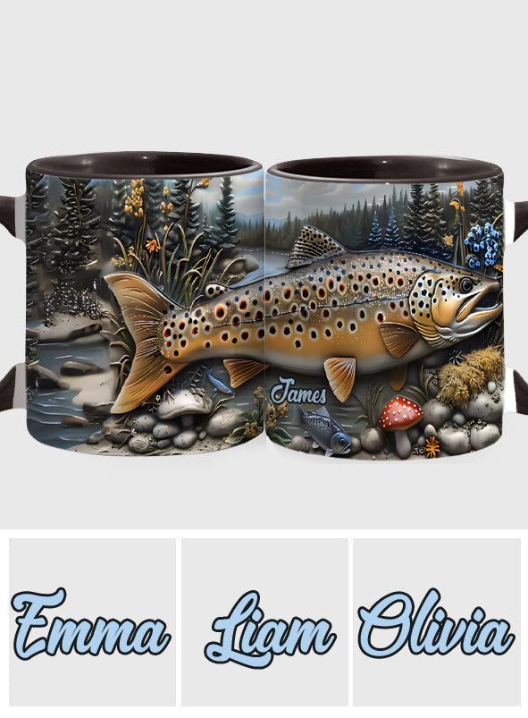 Love Fishing - Personalized Fishing Accent Mug